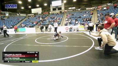 58 lbs Champ. Round 1 - Colton Mohler, Ogden`s Outlaws Wrestling Club vs William Eli Potts, Plainview Youth Wrestling Club