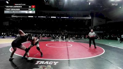 140 lbs Cons. Round 3 - Peyton Lawrence, Bret Harte Union vs Zoey Devaughn, River Valley