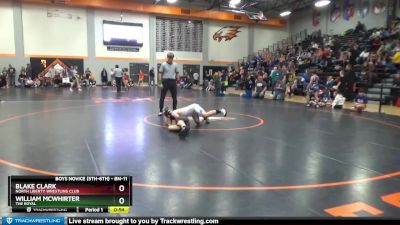 BN-11 lbs Cons. Semi - Blake Clark, North Liberty Wrestling Club vs William Mcwhirter, The Royal