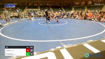 76 lbs Rr Rnd 1 - Jayden Ortiz, Coweta 12u vs BrocLee Butman, Tulsa Mafia Boys