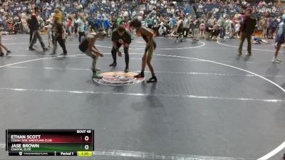 100 lbs Cons. Round 3 - Ethan Scott, Tough Time Wrestling Club vs Jase Brown, Coastal Elite