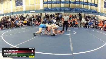 150 lbs Quarters & Wb (16 Team) - Kannon Zuber, Greenfield Central vs Nate Anderson, Columbus East