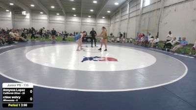135 lbs Annyssa Lopez, California Silver vs Chloe Wehry, Minnesota