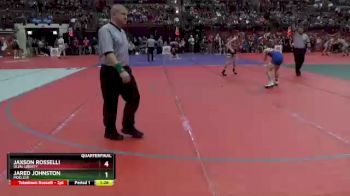 D1-113 lbs Quarterfinal - Jaxson Rosselli, Olen. Liberty vs Jared Johnston, Moeller