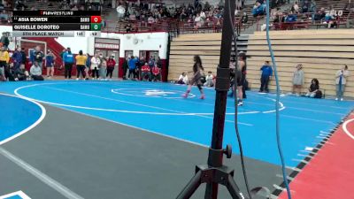 100 lbs 5th Place Match - Asia Bowen, Greenfield Central vs Guiselle Doroteo, Lafayette Jeff