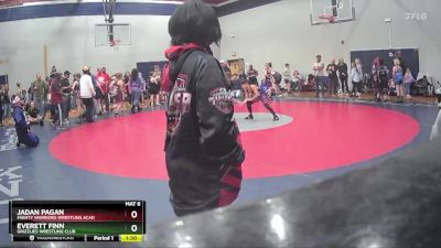 95 lbs Quarterfinal - Jadan Pagan, Mighty Warriors Wrestling Acad vs Everett Finn, Grizzlies Wrestling Club