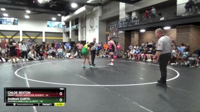 190 lbs Round 4 (16 Team) - Darian Earth, Hastings Wrestling Academy vs Chloe Sexton, Sebolt Women Wrestling Academy