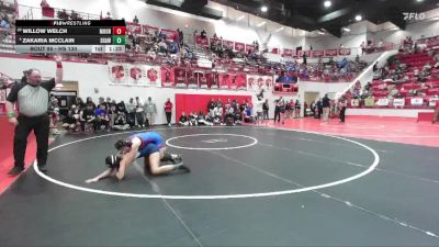 HS 130 lbs Champ. Round 2 - Willow Welch, MOORE vs Zakaria McClain, SHAWNEE