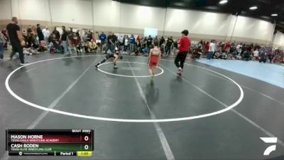 61-63 lbs Round 2 - Cash Roden, Texas Elite Wrestling Club vs Mason Horne, Texas Eagle Wrestling Academy