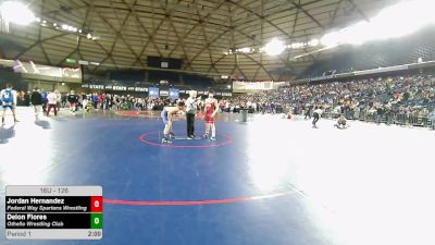 126 lbs Champ. Rd Of 16 - Jordan Hernandez, Federal Way Spartans Wrestling vs Deion Flores, Othello Wrestling Club