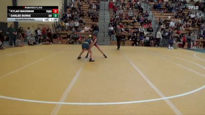 90 lbs Quarterfinal - Kylah Massman, Outlaw Wrestling Club vs Oaklee Burke, Immortal Athletics WC