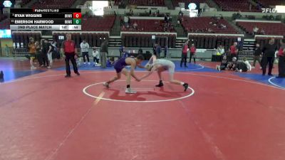 123 lbs 2nd Place Match - Emerson Harwood, Black Hills Wrestling Academy vs Ryan Wiggins, Forsyth Wrestling Club