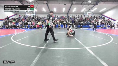 120 lbs Semifinal - Kelcie Avallone, Barnsdall Lady Panthers vs Kristen DeLaRosa, Broken Arrow Girls