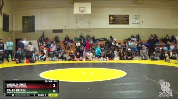 70 lbs Round 3 - Angelo Cruz, Sutter Middle School vs Caleb Delfin, Lion Of Judah Wrestling Academ