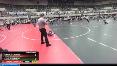 75 lbs Champ. Round 1 - Colton Clemens, Lodi Youth Wrestling vs Lincoln LaVigne, Victory School Of Wrestling