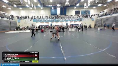 126G Cons. Semi - Alpine Brown, Canyon Ridge Girls vs Elazae Flores, Columbia Girls