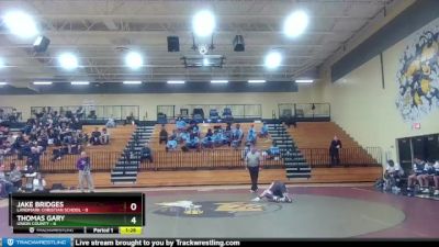 132 lbs Quarters & 1st Wb (16 Team) - Jake Bridges, Landmark Christian School vs Thomas Gary, Union County