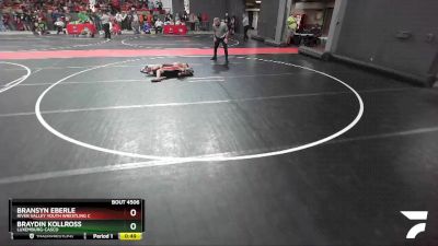 87 lbs Cons. Round 3 - Bransyn Eberle, River Valley Youth Wrestling C vs Braydin Kollross, Luxemburg-Casco