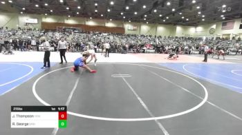 215 lbs Semifinal - John Thompson, Yerington Lions WC vs Ryan George, Spring Hills WC