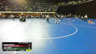 74 lbs Quarterfinal - Logan Pigott, Siouxland Wrestling Academy vs Sam Smith, Sebolt Wrestling Academy