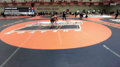 124 B 3rd Place Match - Aubree Kuhns, Indiana Tech vs Sophia Renteria, Adrian College