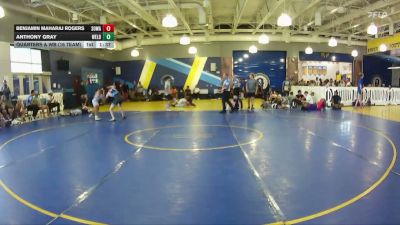 132 lbs Quarters & Wb (16 Team) - Benjamin Maharaj Rogers, SOWA vs Anthony Gray, Wellington Black
