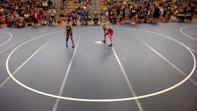 82 lbs Quarters - Logan Oakes, IA vs Jaxson Ohly, WI