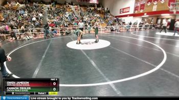 120 lbs Semifinal - Cannon Ziegler, Lincoln Middle School vs Owen Jameson, Worland Middle School