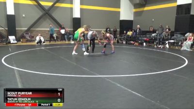 120 lbs Round 3 (4 Team) - Scout Puryear, Missouri vs Tatum Edholm, Queens Of The Corn Black