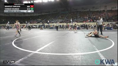 80 lbs Consi Of 16 #2 - Brantley Snelson, Barnsdall Youth Wrestling vs Corban Coleman, D3 Wrestling Cluib