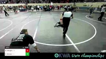 52 lbs Round Of 32 - Kenneth Wright, Clinton Youth Wrestling vs Cohen Brown, Vinita Kids Wrestling