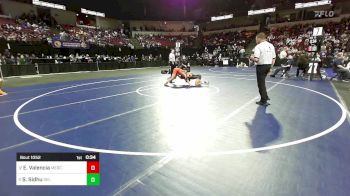 113 lbs Consi Of 4 - Elijah Valencia, Merced vs Siraj Sidhu, Del Oro