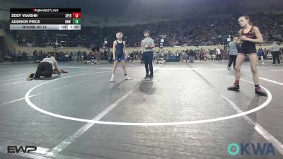 91 lbs Round Of 16 - Zoey Vaughn, Sperry Wrestling Club vs Addison Price, Raw Wrestling Club