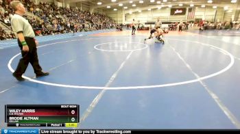 132 lbs Champ. Round 1 - Brodie Altman, Kellam vs Wiley Harris, C.D. Hylton