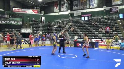 108 lbs Cons. Round 3 - Tiger Ruiz, TX vs Kailey Graham, AK