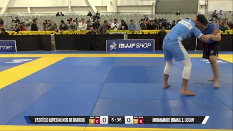 Mohammed Ismail Z. Uddin vs Fabrício Lopes Nunes De Barros 2025 World IBJJF Jiu-Jitsu No-Gi Championship