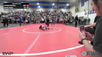 45 lbs Semifinal - Cutter Mitchell, Wyandotte Youth Wrestling vs Dante Perez, Tiger Trained Wrestling
