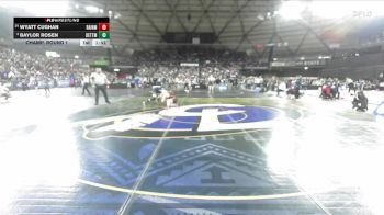 Boys 1B/2B 150 Champ. Round 1 - Baylor Rosen, Kettle Falls vs Wyatt Cughan, Rainier