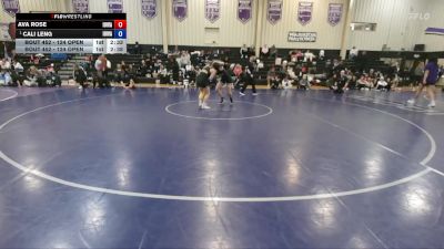 124 Open 1st Place Match - Cali Leng, Iowa vs Ava Rose, Iowa