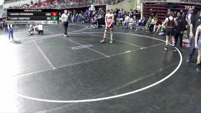 120 lbs Champ. Round 2 - Jaxon Petersen, The Underground Wrestling Club vs Cash Treffer, Scottsbluff Wrestling Club