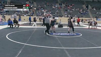 235 lbs Cons. Round 1 - Maddison Hobbs, Mason County vs Evelyn Estes, Henderson County