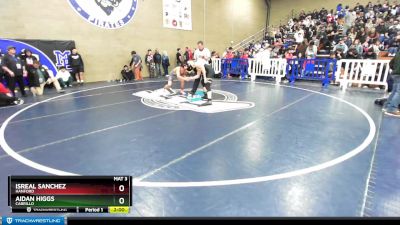 160 lbs Champ. Round 2 - Aidan Higgs, Cabrillo vs Isreal Sanchez, Hanford