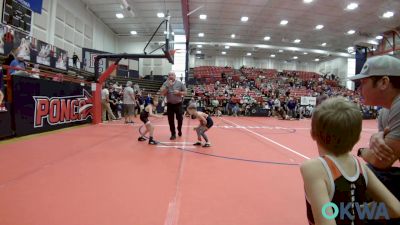 49 lbs Consolation - Wrenland Roberts, Wesley Wrestling Club vs Ross Shimonek II, Pawhuska Elks Takedown