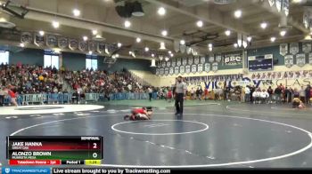 126 lbs Semifinal - Alonzo Brown, Murrieta Mesa vs Jake Hanna, Great Oak