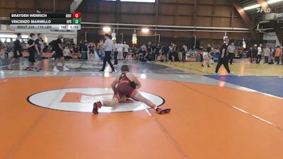 119 lbs Quarterfinal - Brayden Wenrich, Grit Mat Club vs Vincenzo Mannello, Gps
