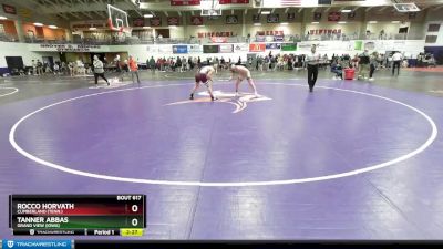 165 lbs Cons. Round 4 - Rocco Horvath, Cumberland (Tenn.) vs Tanner Abbas, Grand View (Iowa)