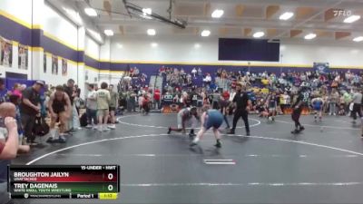 Round 3 - Broughton Jailyn, Unattached vs Trey Dagenais, White Knoll Youth Wrestling