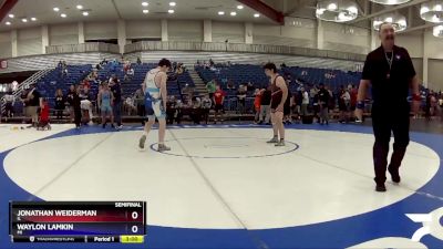 190 lbs Semifinal - Jonathan Weiderman, IL vs Waylon Lamkin, MI