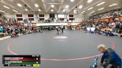 110 lbs Quarterfinal - Ty Hammerstrom, Sheridan vs Forest Kleinfeldt, Powell Middle School