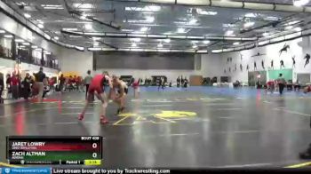 165 lbs 5th Place Match - Zach Altman, Adrian vs Jaret Lowry, Ohio Wesleyan